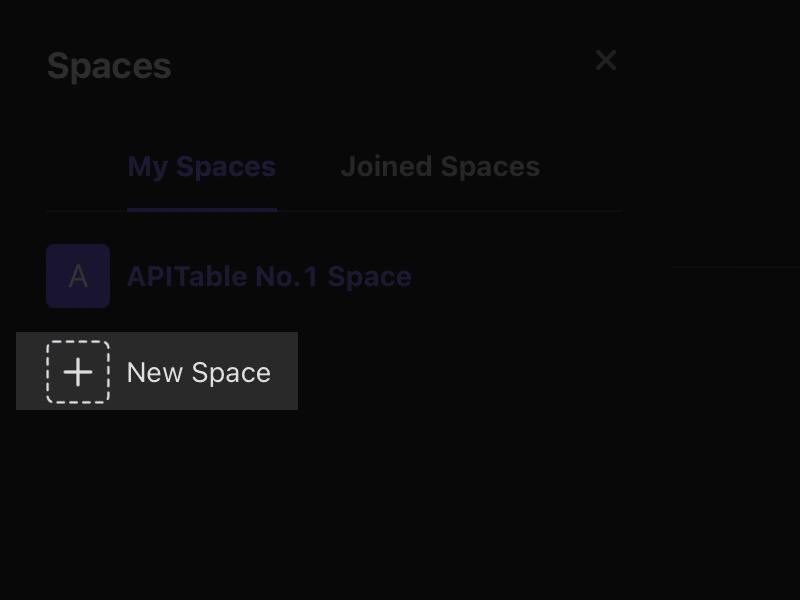 Expand Spaces List