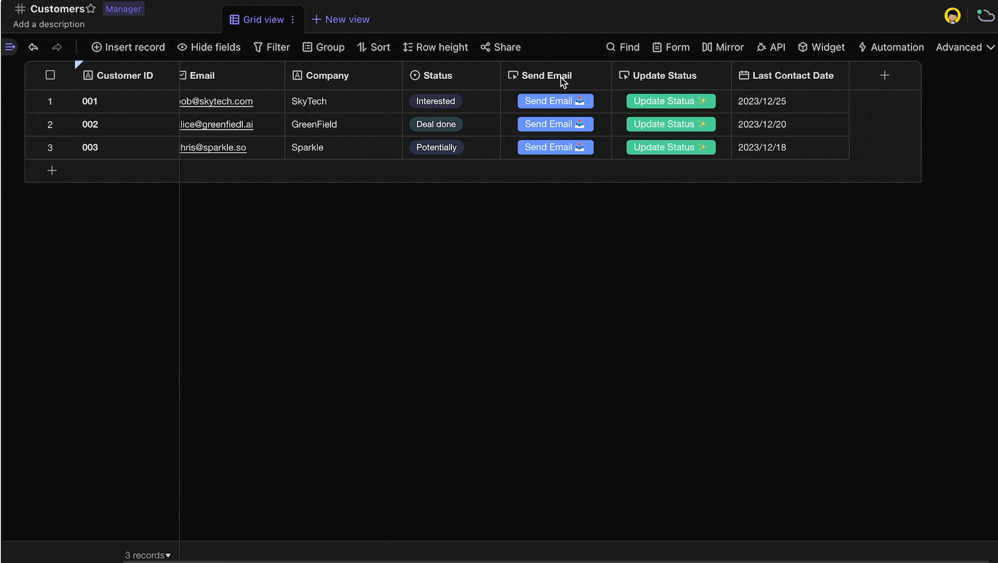 button binding automation